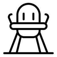 icône de chaise d'alimentation pour nouveau-né, style de contour vecteur