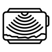 icône d'écran de sondeur d'écho, style de contour vecteur