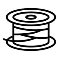 icône de bobine de ligne de bobine, style de contour vecteur