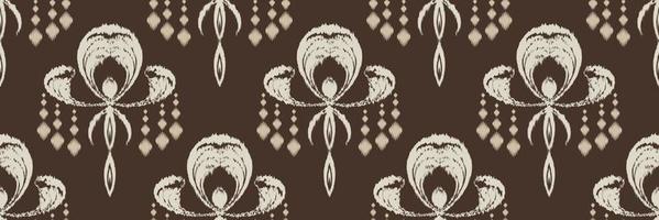 ikat damassé broderie scandinave, ikat modèle sans couture abstrait tribal, nativité ethnique textile numérique conception asiatique art ancien pour impressions tissu sari moghol andains texture kurti kurtis kurtas vecteur