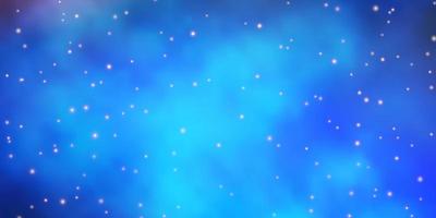 fond de vecteur bleu foncé avec de petites et grandes étoiles.