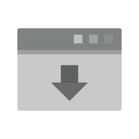 télécharger l'icône plate en niveaux de gris de la page Web vecteur