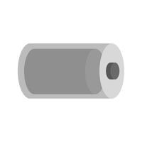 icône de niveau de gris plat de batterie pleine vecteur