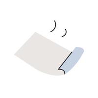 illustration de morceau de papier volant. illustration de stock minimaliste de vecteur isolée sur fond blanc