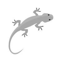 icône plate en niveaux de gris de lézard pour animaux de compagnie vecteur