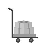 icône logistique plate en niveaux de gris vecteur