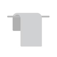 icône plate en niveaux de gris de serviette vecteur
