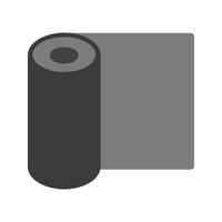 icône en niveaux de gris plat tapis roulé vecteur