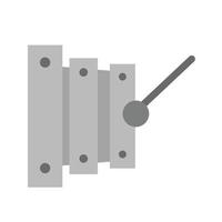 icône plate en niveaux de gris xylophone vecteur