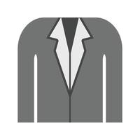 costume plat icône en niveaux de gris vecteur