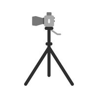 support de caméra icône plate en niveaux de gris vecteur