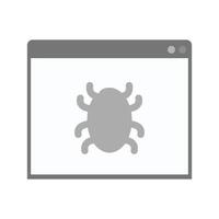 icône plate en niveaux de gris du robot web vecteur