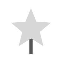 icône de niveau de gris plat étoile de noël vecteur