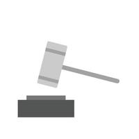 icône plate en niveaux de gris du droit des affaires vecteur