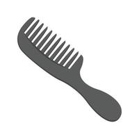 icône de brosse à cheveux plat en niveaux de gris vecteur