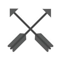 icône plate en niveaux de gris à deux flèches vecteur