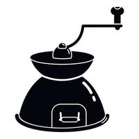 icône de moulin à café à la main, style simple vecteur