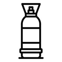 icône de bouteille de gaz verticale, style de contour vecteur