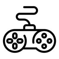 icône de manette de jeu vidéo, style de contour vecteur