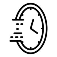 icône de montre compressée, style de contour vecteur