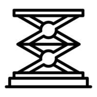 icône de support de levage de cric, style de contour vecteur