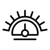 icône de contrôle du baromètre, style de contour vecteur