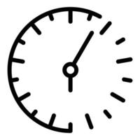 icône de réparation de montre analogique, style de contour vecteur