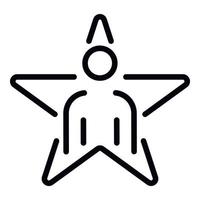 icône d'étoile d'homme, style de contour vecteur