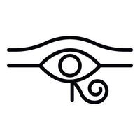 icône d'oeil égyptien, style de contour vecteur