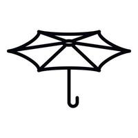 icône de parapluie en papier japonais, style de contour vecteur