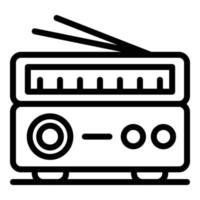 fausse icône de nouvelles radio, style de contour vecteur