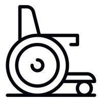 icône de fauteuil roulant compact, style de contour vecteur