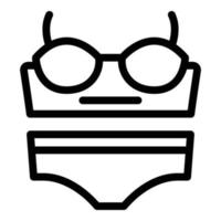 icône de maillot de bain, style de contour vecteur