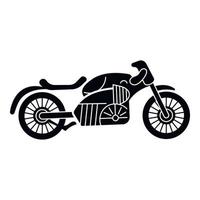 vieille icône de moto, style simple vecteur