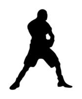 illustration vectorielle de la silhouette des boxeurs vecteur