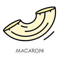 vecteur de contour de couleur icône macaroni