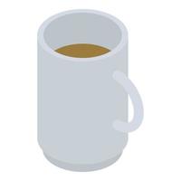 icône de tasse de café, style isométrique vecteur