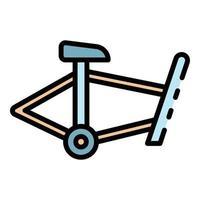 icône de cadre de bicyclette vecteur de contour de couleur