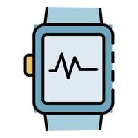 vecteur de contour de couleur icône smartwatch