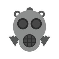 masque à oxygène plat icône en niveaux de gris vecteur
