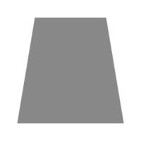 icône trapèze plat en niveaux de gris vecteur