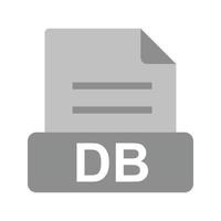 icône plate en niveaux de gris db vecteur