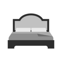 icône de lit plat en niveaux de gris vecteur