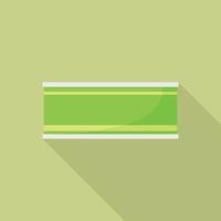 icône de boîte de conserve verte, style plat vecteur