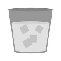 icône plate en niveaux de gris de boisson russe blanche vecteur