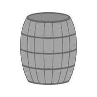 icône baril plat en niveaux de gris vecteur