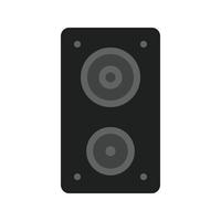 haut-parleurs plat icône en niveaux de gris vecteur
