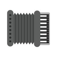 icône en niveaux de gris plat accordéon vecteur