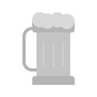 pinte de bière j'ai plat icône en niveaux de gris vecteur
