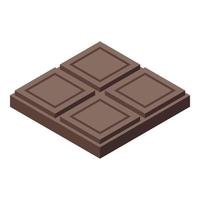 icône de barre de pâte de chocolat, style isométrique vecteur